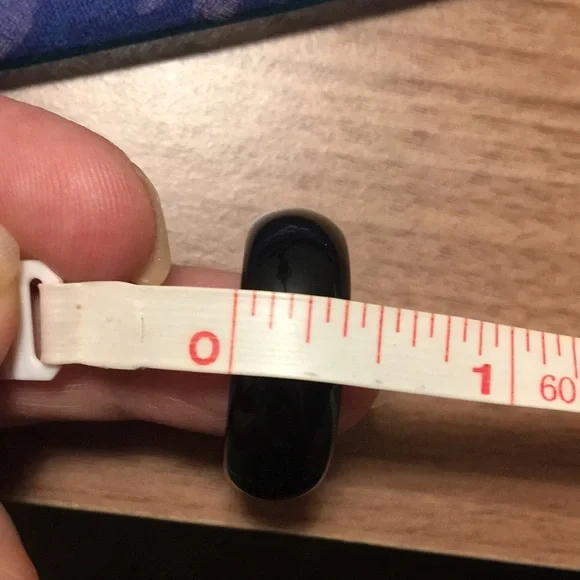 🎲TRADED🎲BLACK AGATE ring, unisex band - Picture 15 of 17